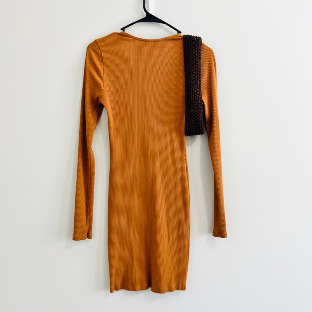 Go Beyond Basic Rust Brown Ribbed Snap Front Body… - image 6